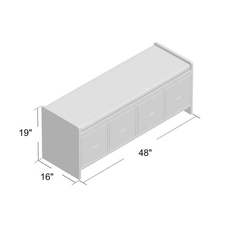 Whittenburg upholstered store storage bench